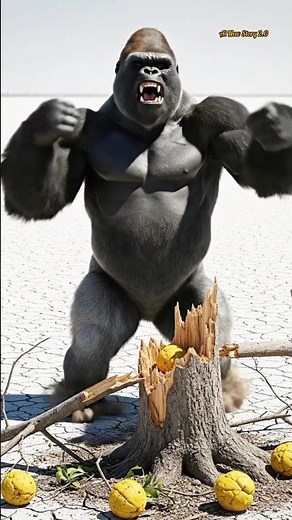 🌳Gorilla's Love: The Emotional Lemon Tree Story 🦍😰 Heart Touching Short #ai #short #gorilla #popular