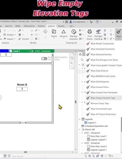 Wipe Empty Elevation Tags Instantly | PyRevit Cleanup Hack #shorts #ytshorts #PyRevit