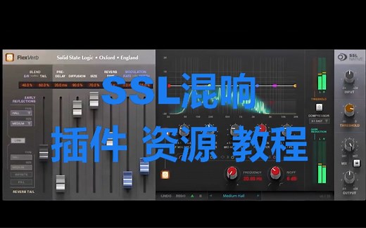 SSL native flexverb 混响插件使用教程 资源 混音