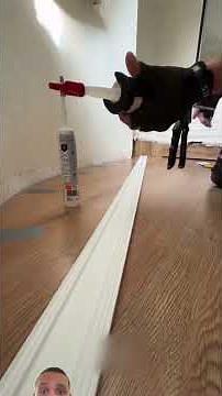 Installing baseboards! #DIY #craftsman #construction
