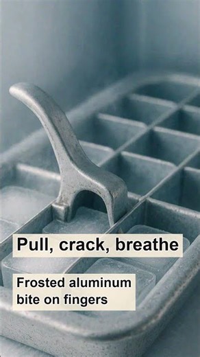 Metal Ice Cube Tray with Lever: The Crack That Meant “Cold”