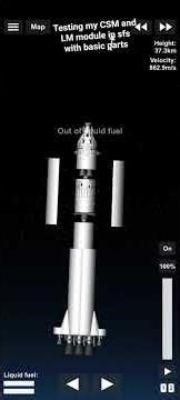 Command-Service Module and Lunar module test in sfs