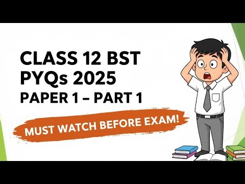 3️⃣ Class 12 Business Studies PYQs Part 1 | Board Exam Preparation#cbse
