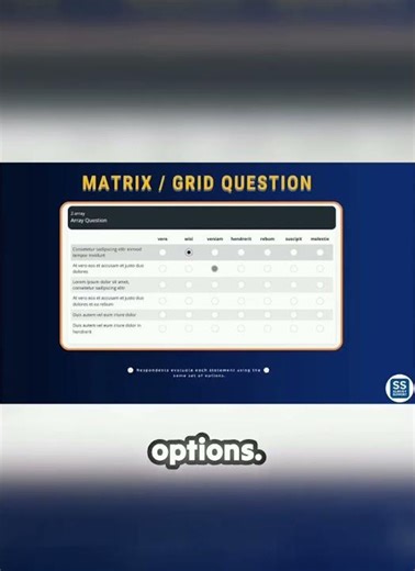 Matrix Grid Questions || Survey Programming #surveyprogramming #marketresearchsurvey