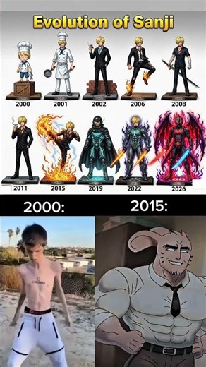 Evolution of sanji (one piece ) #memes