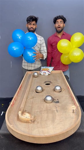 Best game brother Vs brother steel ball roll pop balloon / part 260 #shorts