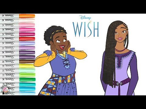 Disney Wish Coloring Book Pages Asha and Hal