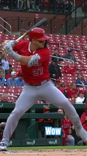 Home run swing by Mike Trout #baseball #shorts #baseball