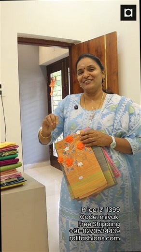 Roli Studio on Instagram: "A Mivak cotton saree paired with a Pattachitra doll blouse epitomizes a blend of cultural heritage and contemporary elegance. The soft, breathable cotton saree drapes gracefully, while the intricately hand-painted Pattachitra doll motifs on the blouse add a touch of traditional charm. This ensemble celebrates artistry and storytelling, making it a captivating choice for any occasion. -"
