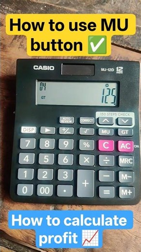 How to use MU button ✅ in calculator Casio MJ-12D #casio #calculator #shorts