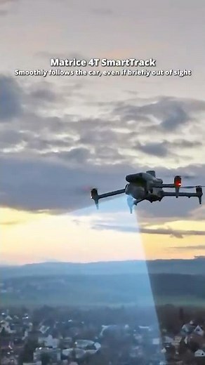 DJI Matrice 4T Smart Track 🚗 Smooth Vehicle Tracking