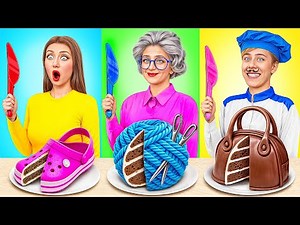 Me vs Grandma Chocolate Food Challenge | Funny Moments by Multi DO Smile