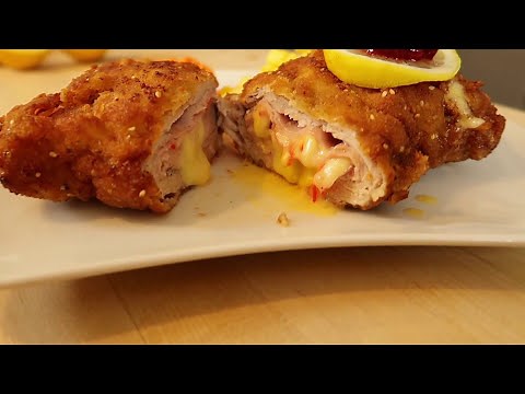 How to make homemade CORDON BLEU | Schnitzel recipe