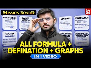All IMPORTANT Physics Formula Sheet + Defination + Graphs Class 12 | Chapter Wise Revision🔥