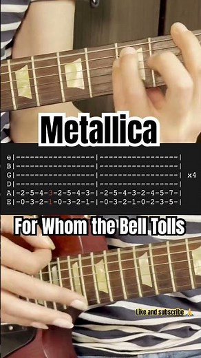 How to play For Whom the Bell Tolls guitar riff from Metallica