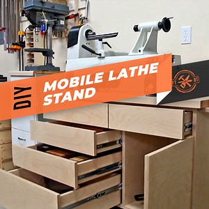How to make a Mobile Lathe Stand! Make an organized space for your lathe and all the tools that go with it! | Fix This Build That