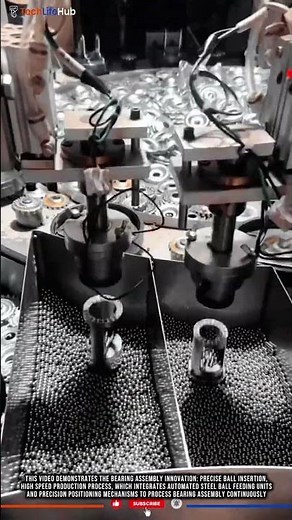 Bearing Assembly Innovation: Precise Ball Insertion, High-Speed Production Process #tech