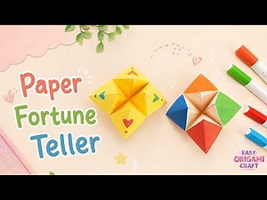 How to Make a Paper Fortune Teller | Easy Origami Tutorial