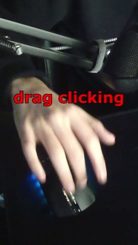 Testing drag clicking on the Nifty mouse