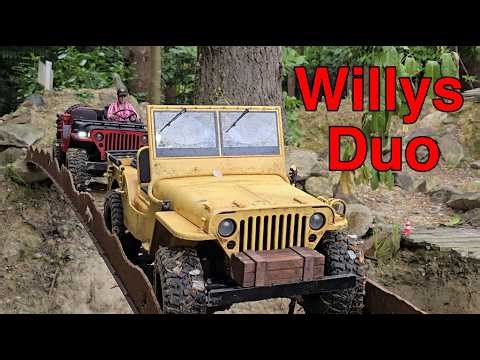 Willys Duo - Two RocHobby / FMS - 1941 Jeep Willys MB scaler 1:6 scale
