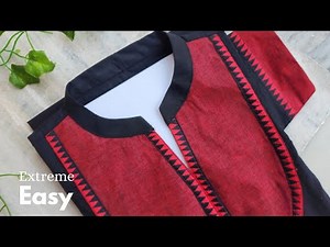 Steps for Begginers Stunning Kurti Neck Design 😍 || Collar kurti Design || cutting and stitching