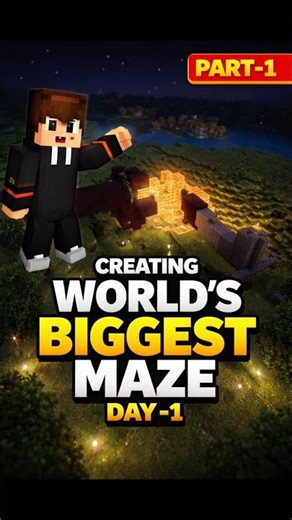 Creating world's biggest maze #minecraft #shorts