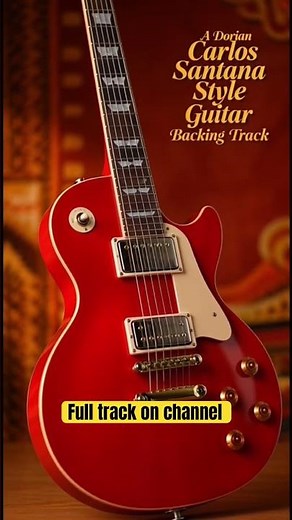 Carlos Santana Style Guitar Backing Track #shorts