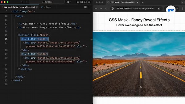 Turning CSS MASKS into Stunning REVEAL Effects