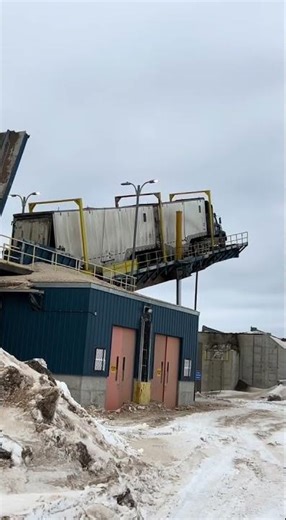 Chip Truck Unloading