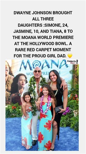The Rock & His 3 Daughters at Moana Premiere ❤️ #short