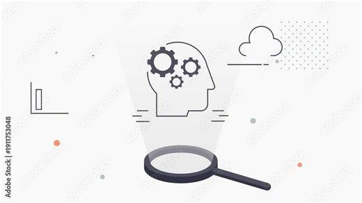 Technology Driven Mindset for viable Business Solutions - Animated Illustration as MP4 File