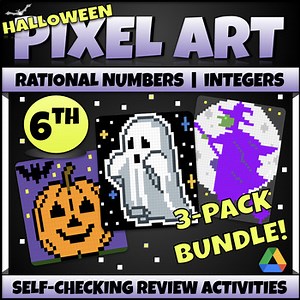 6th Grade Math Quarter 1 Review Activity Halloween | 2023 Virginia SOL