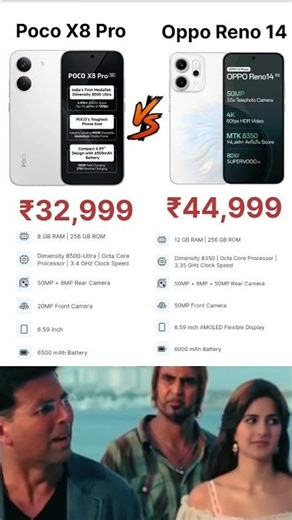 Poco X8 Pro Vs Oppo Reno 14 | Comparison #sbtech #shortvideos #poco #oppo