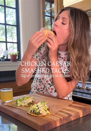 Chicken Caesar Smashed Tacos Recipe