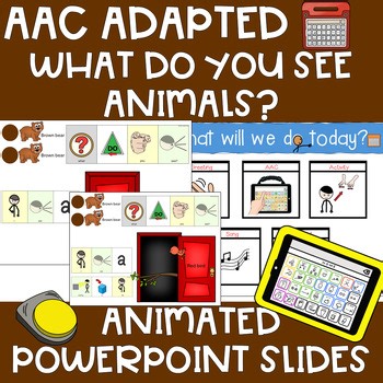 AAC Adapted PowerPoint Slides: What Do You See Animals?