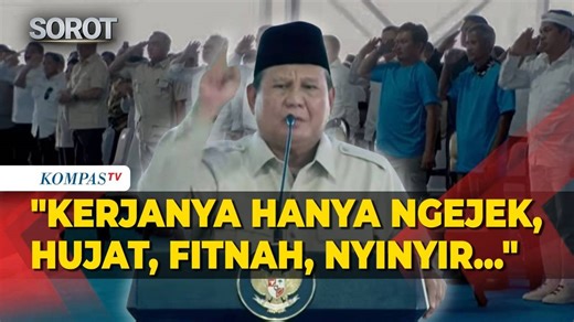 Prabowo Sebut Ada Elite Kerjanya Nyinyir hingga Fitnah: Kesehatan Jiwa Mereka Agak Aneh