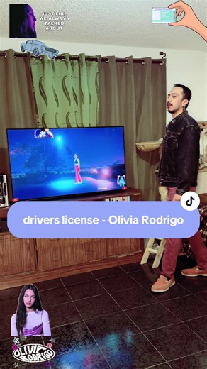 Just Dance 2023 Edition! drivers license by Olivia Rodrigo @Olivia Rodrigo From the Album: Sour Released: January 8, 2021 Recorded: 2020 Studio: Amusement (Los Angeles) Genre: Bedroom pop, Alt-pop, indie pop, Power pop, Alternative pop, teen pop Label: Geffen Interscope Songwriters: Daniel Leonard Nigro, Olivia Isabel Rodrigo Producer: Dan Nigro GAME(S): Just Dance 2023 Edition SYSTEM(S): Nintendo Switch, Xbox Series X/S, PlayStation 5 DEVELOPED BY: Ubisoft Paris, Ubisoft Pune, Ubisoft Shanghai,