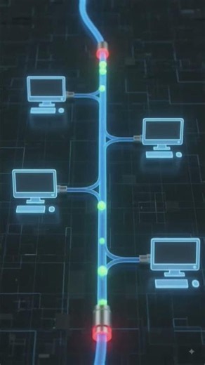 What is bus topology network set-up #networking #data