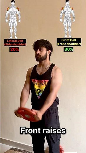 Lateral raises Vs Front raises #shorts #shoulderworkout #fitness