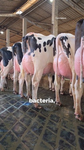 Cleaning Cow Udders With Fire? 🐄🔥 #farming #dairy #shorts