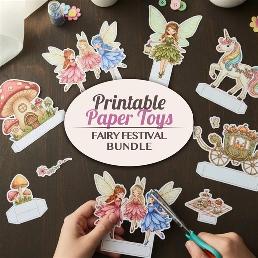 Fairy Festival Paper Toys Bundle – Printable Doll Cut-outs (digital Download Paper Dolls) - Etsy