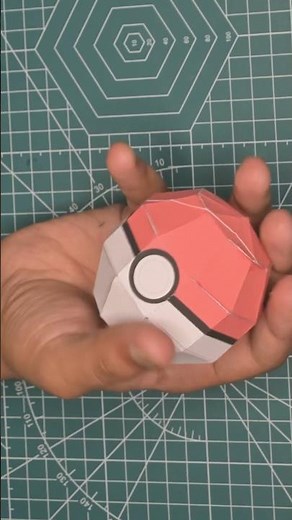 how to make paper pokeball 🤗| DIY pokeball #diy #art #craft #shorts
