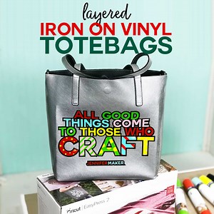 How to Layer Iron On Vinyl   Cute Tote Bag Design!