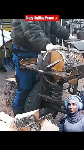 Unbelievable Log Cutting Machine in Action!🔥⚙️