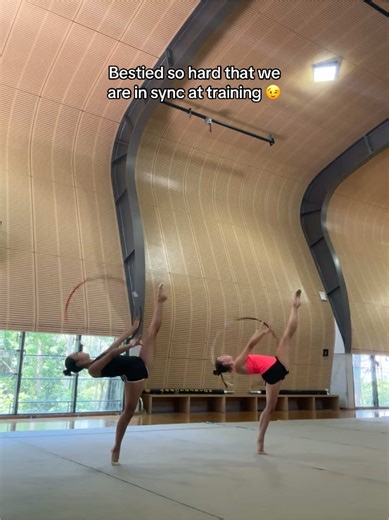 Rhythmic Gymnastics Training with Friends