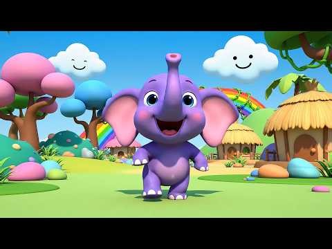 Five Little Elephants Trumpet Trumpet Trumpet 🐘 | Wild Safari Animal Songs for Kids