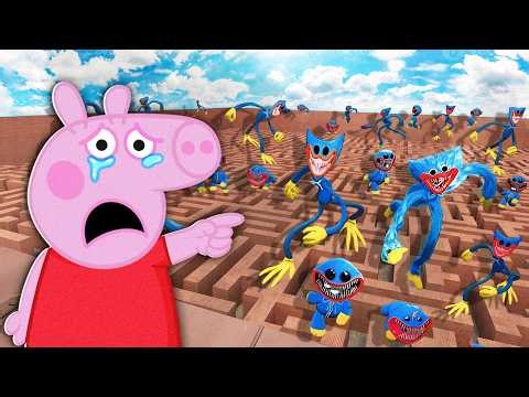 We escaped from Huggy Wuggy inside an infinite maze!! - Garry's Mod