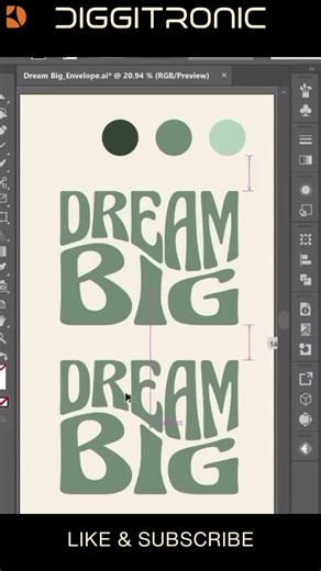 Adobe Illustrator Design Series | ✨ DREAM BIG Typography #creativedesign