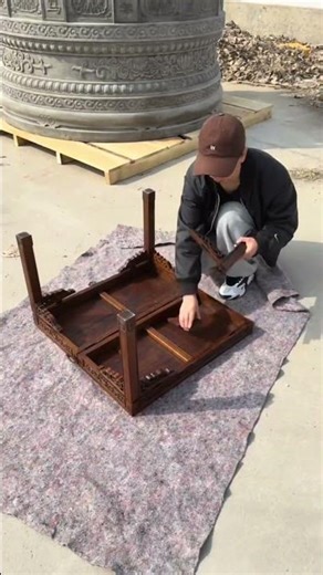 Foldable Wooden Table Turns Into a Suitcase – Genius Space Saving Design 🪵🧳