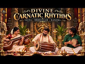 South Indian Carnatic Instrumental Music - Veena, Mridangam & Kanjira - Divine Traditional Music